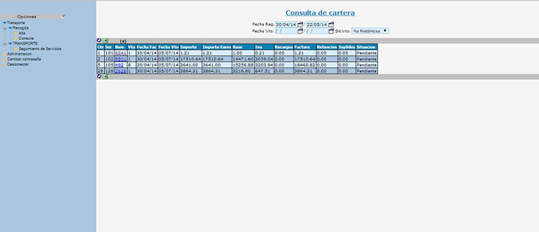 Consulta / Impresión de facturas