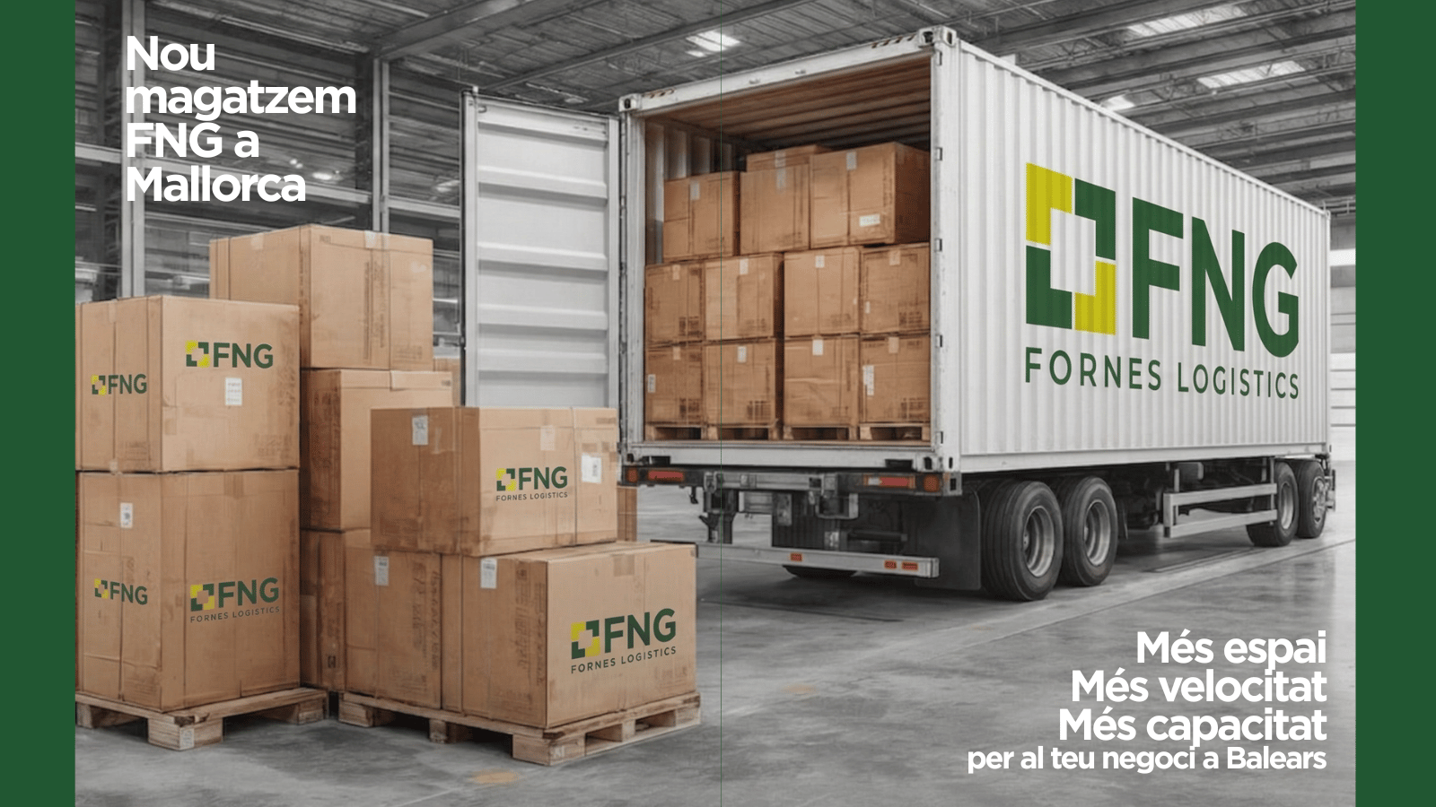 FNG amplia la capacitat logística a Mallorca amb un nou magatzem de 1.000 m² FNG amplia la capacitat logística a Mallorca amb un nou magatzem de 1.000 m²